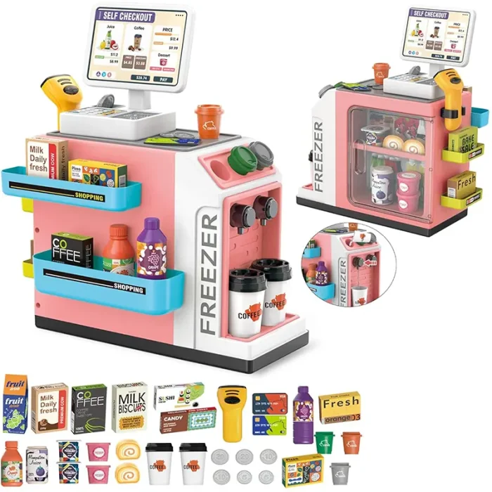 اسباب بازی سوپر مارکت 46 تکه رنگ صورتی کد ZY1604823