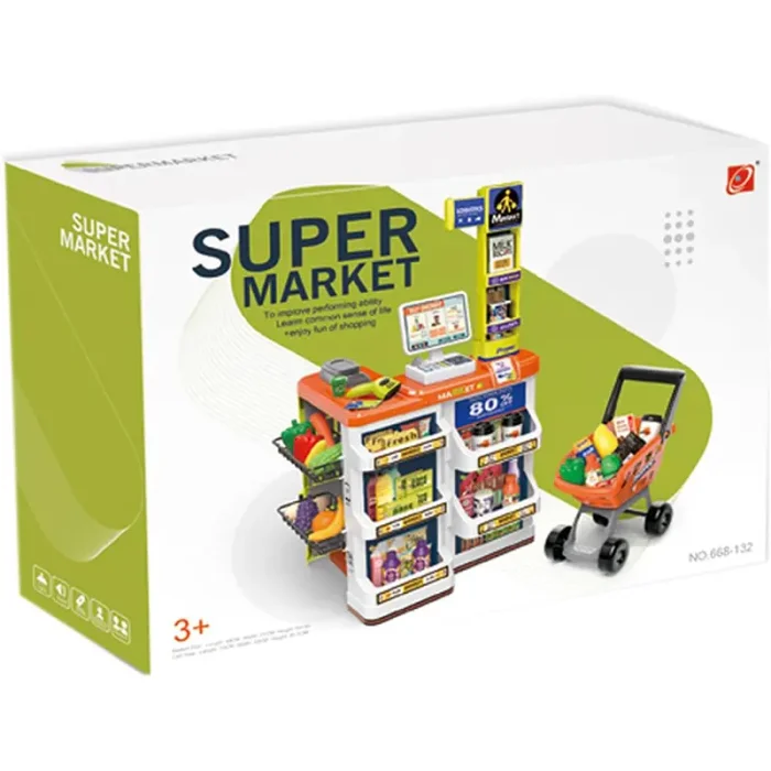 اسباب بازی سوپر مارکت 60 تکه به همراه ترولی کد ZY1596779