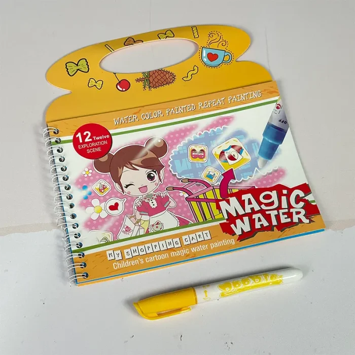 کتاب جادویی رنگ آمیزی با آب (مجیک واتر) مدل دختر کد DH14