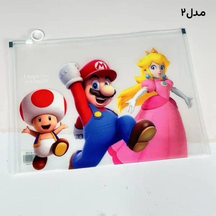 کاور A4 زیپدار فانتزی طرح سوپر ماریو کد 6129