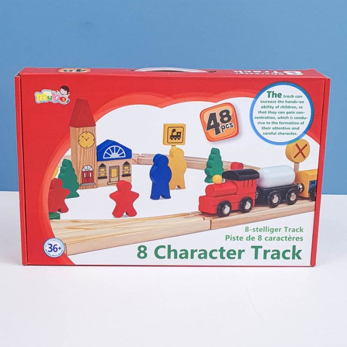 اسباب بازی چوبی ریل و قطار 48 تکه کد 400038