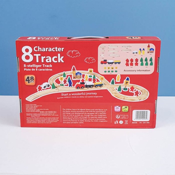 اسباب بازی چوبی ریل و قطار 48 تکه کد 400038