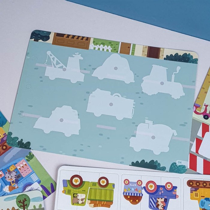 کتاب مونته سوری پازلی busy book مدل ترافیک کد P/100468/T