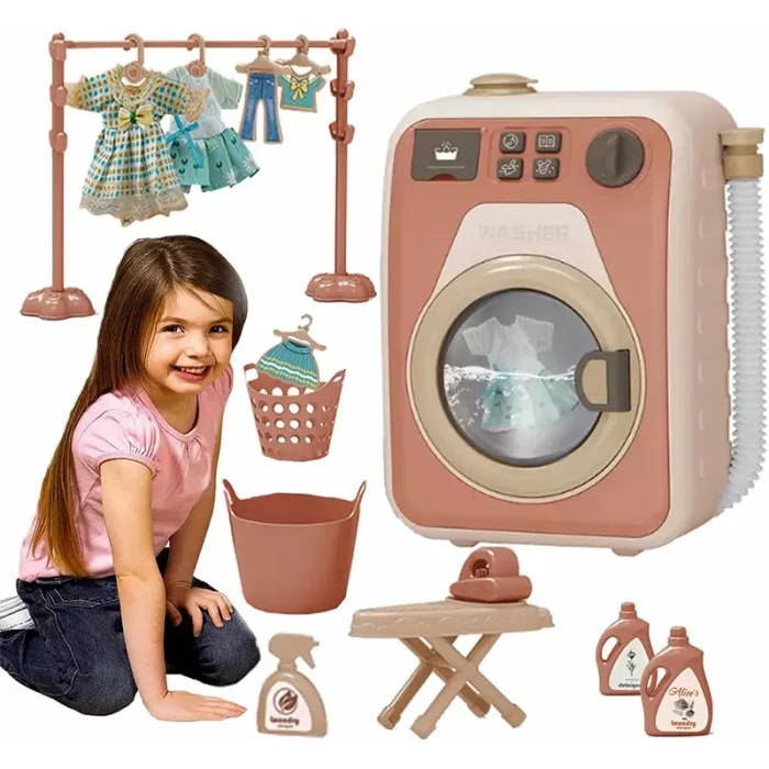 اسباب بازی ماشین لباسشویی 18 تکه کد HJ190