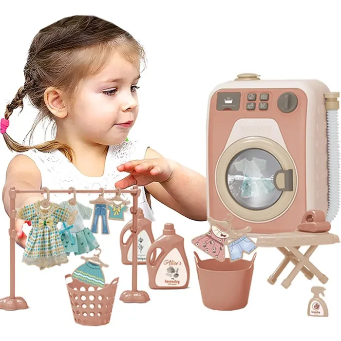 اسباب بازی ماشین لباسشویی 18 تکه کد HJ190