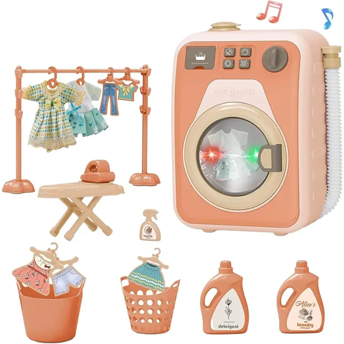 اسباب بازی ماشین لباسشویی 18 تکه کد HJ190