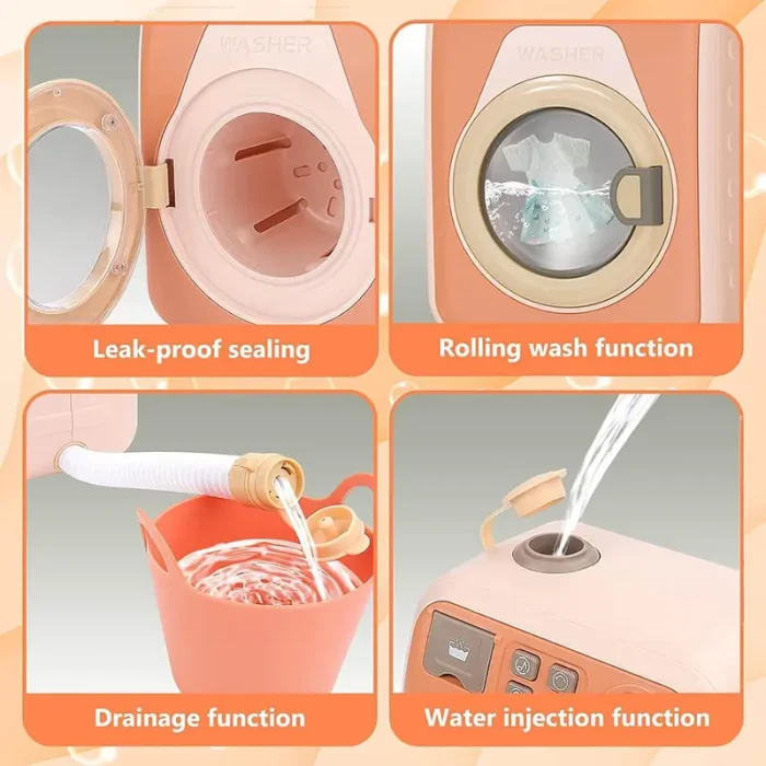 اسباب بازی ماشین لباسشویی 18 تکه کد HJ190