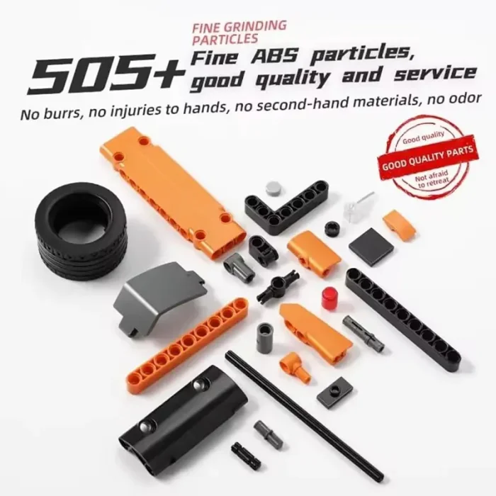 لگو ماشین مسابقه عقب کش 520 تکه رنگ مشکی نارنجی کد J2004