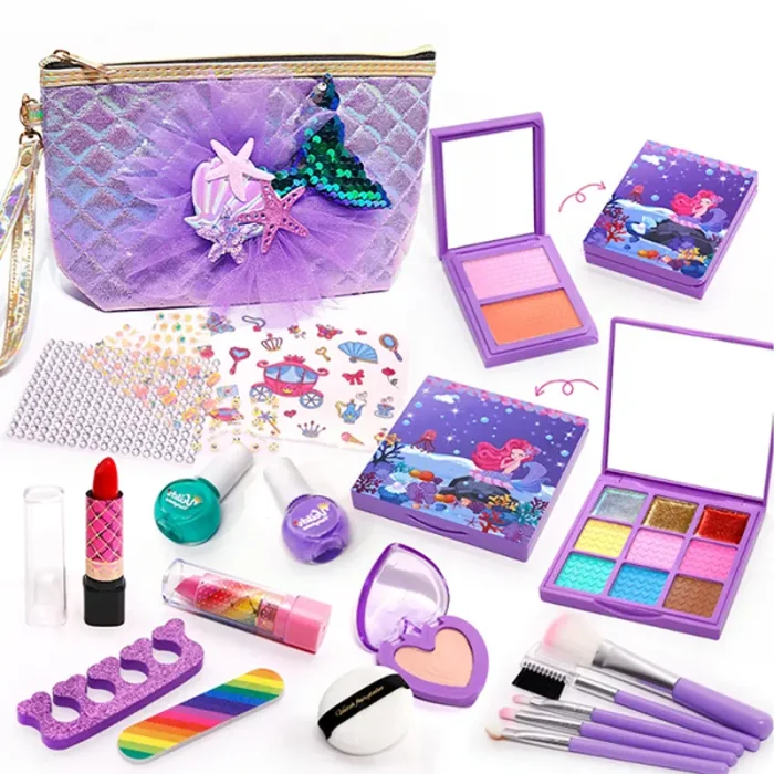 ست لوازم آرایشی کودک کیفی طرح پری دریایی کد ZY1924723