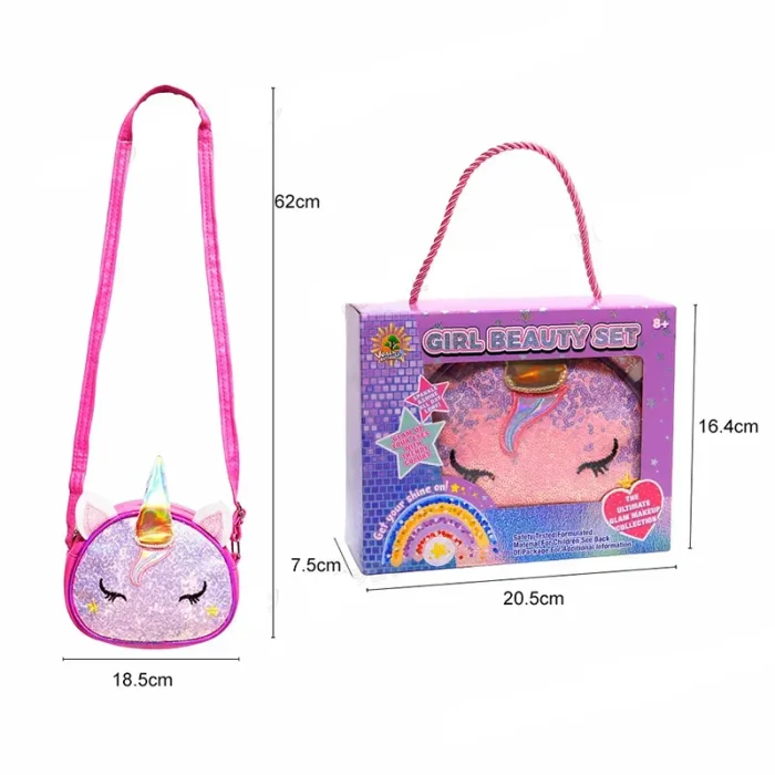 ست لوازم آرایشی کودک کیفی طرح یونیکورن کد ZY1924724