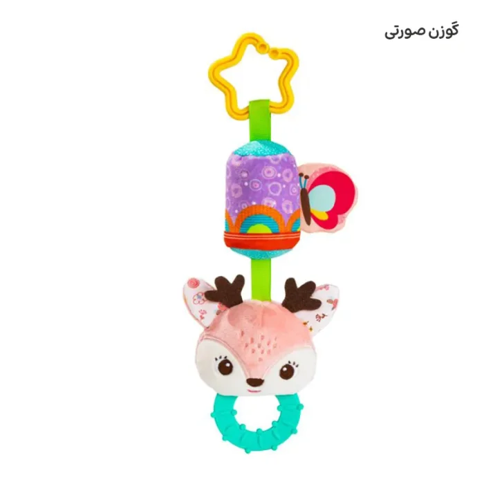 آویز جغجغه ای و دندانگیر کودک طرح حیوانات کد 822707