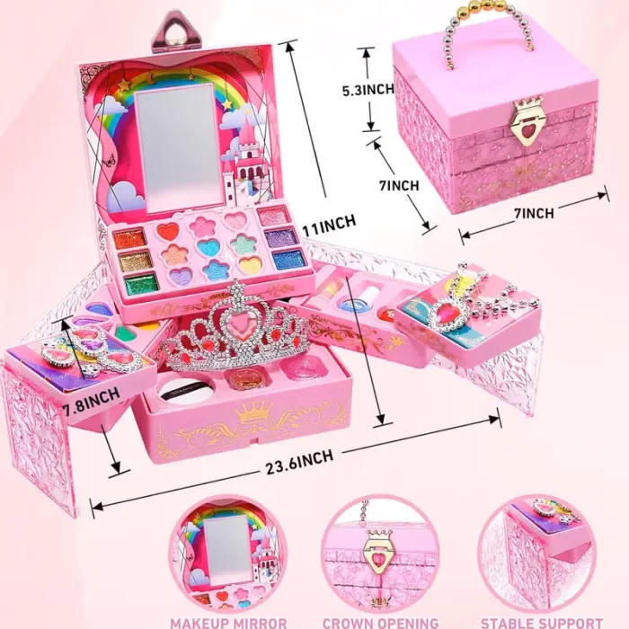 ست لوازم آرایشی کودک سه طبقه کد ZY1924728