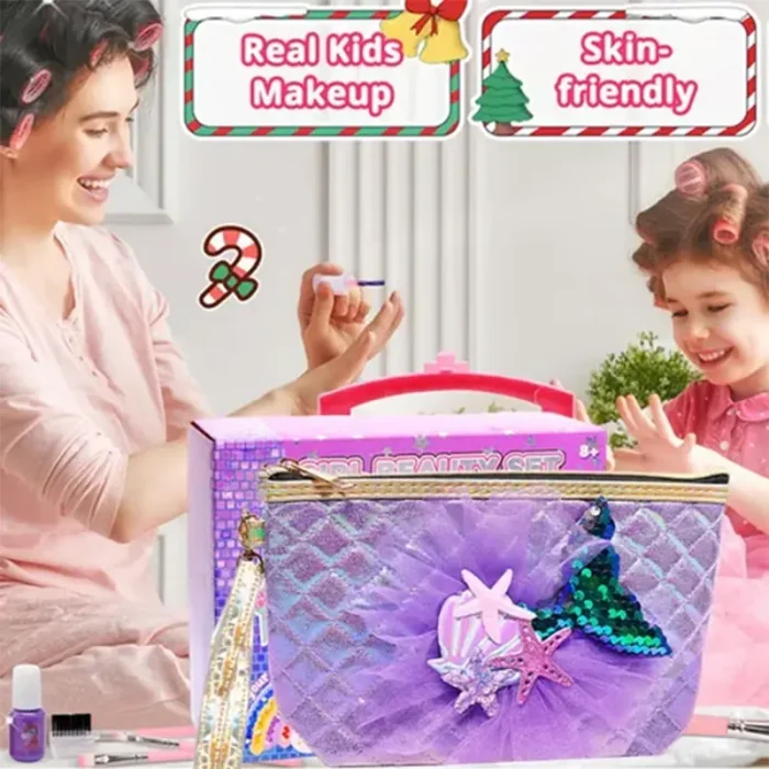 ست لوازم آرایشی کودک کیفی طرح پری دریایی کد ZY1924723