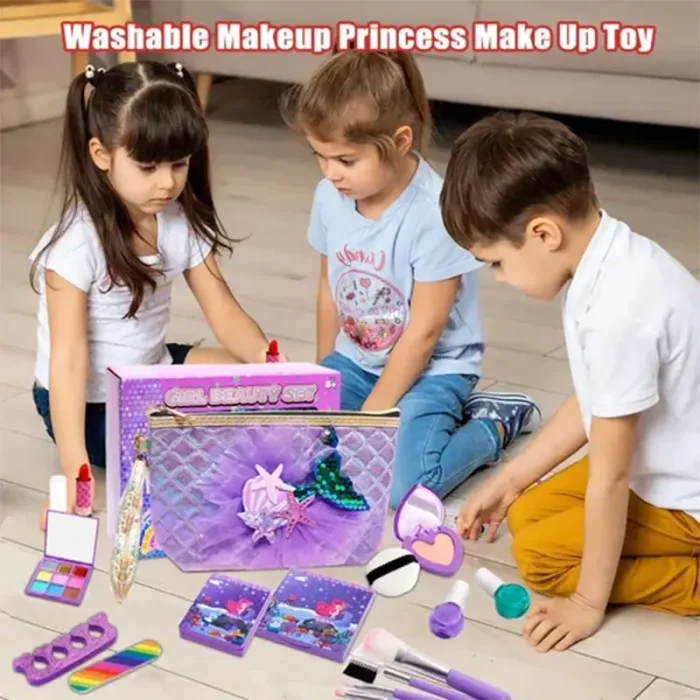 ست لوازم آرایشی کودک کیفی طرح پری دریایی کد ZY1924723