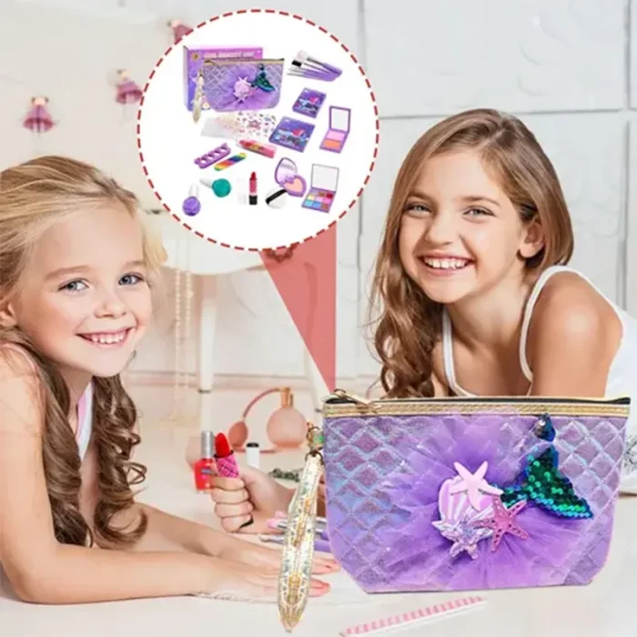 ست لوازم آرایشی کودک کیفی طرح پری دریایی کد ZY1924723