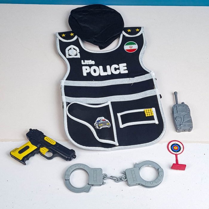 لباس مشاغل کودک جلیقه پلیس کودک با لوازم کد 4027740