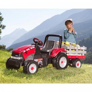 خرید تراکتور پدالی قرمز با تریلر peg perego مدل 0551