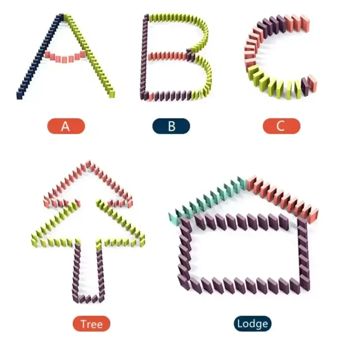 اسباب بازی قطار دومینو ساز 80 عددی کد ZY1637495