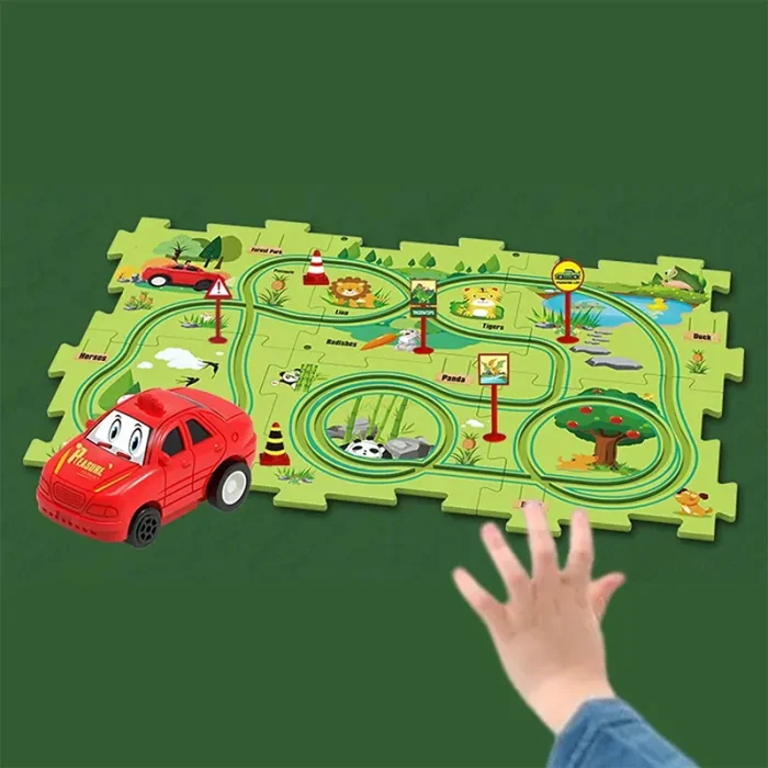 اسباب بازی ماشین ریلی پازلی مدل جنگل کد ZY1541856