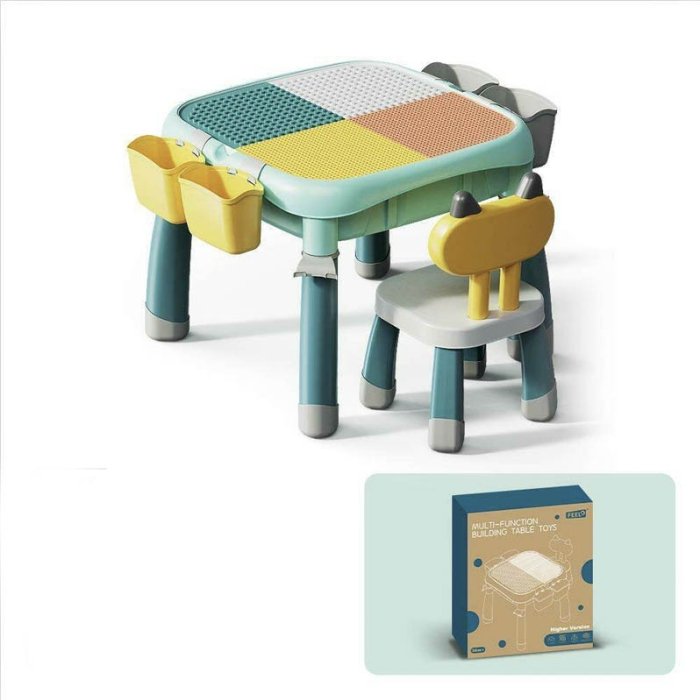 میز لگو بازی  فیلو FEELO طرح گربه سبزآبی کد FL1634