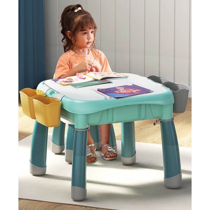 میز لگو بازی  فیلو FEELO طرح گربه سبزآبی کد FL1634