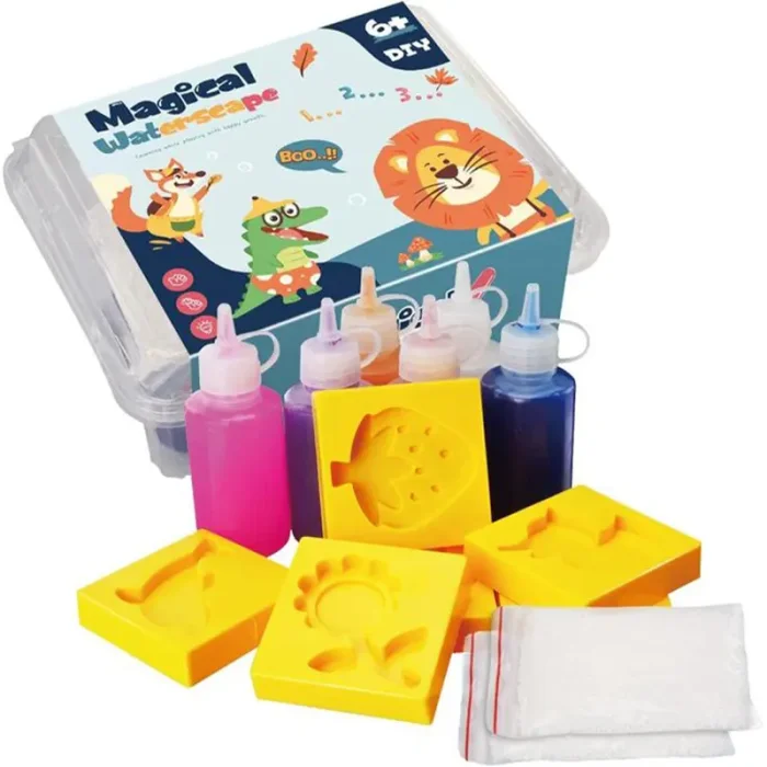 کیت جادویی قالب سازی ژله ای 6 رنگ سطلی کد ZY1733407