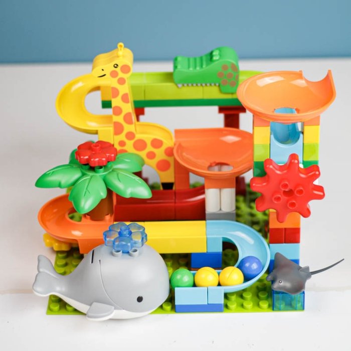 اسباب بازی لگو سرسره توپ طرح حیوانات دریایی  97 تکه  فیلو FEELO کد FL2325