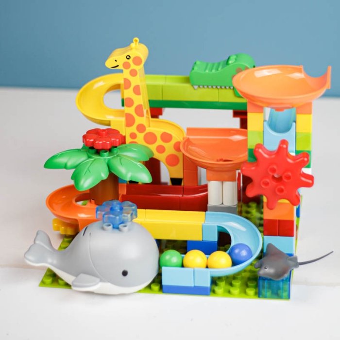 اسباب بازی لگو سرسره توپ طرح حیوانات دریایی  97 تکه  فیلو FEELO کد FL2325