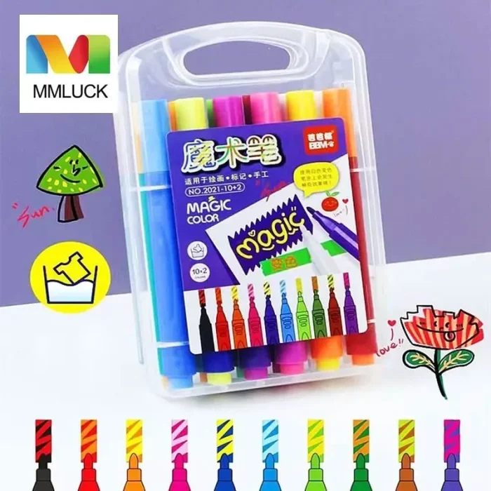 ماژیک جادویی 12 رنگ قابل شستشو کد 21027