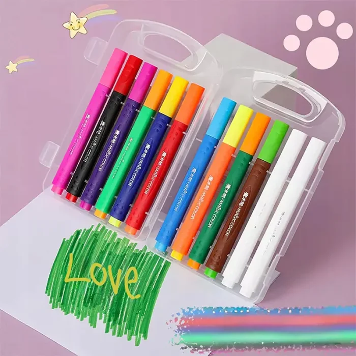 ماژیک جادویی 12 رنگ قابل شستشو کد 21027