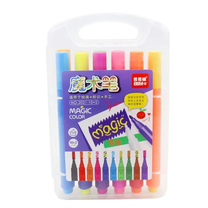 ماژیک جادویی 12 رنگ قابل شستشو کد 21027