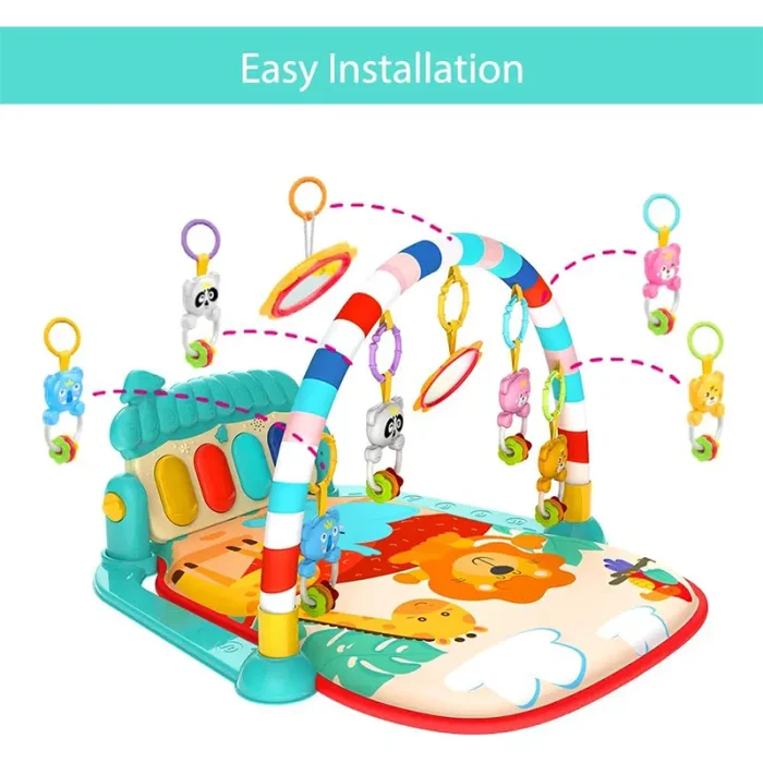 تشک بازی موزیکال کودک هانگر Huanger طرح جنگل آبی کد ZY1046773