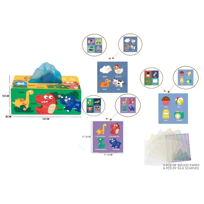 باکس دستمال حسی مونته سوری کد ZY1611105