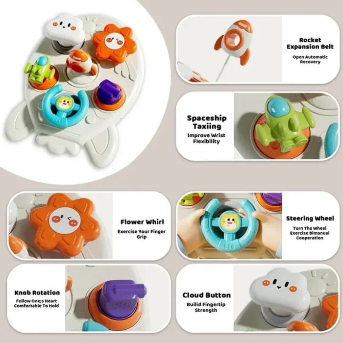 اسباب بازی بیزی بال 4 در 1 طرح موشک کد ZY1765242