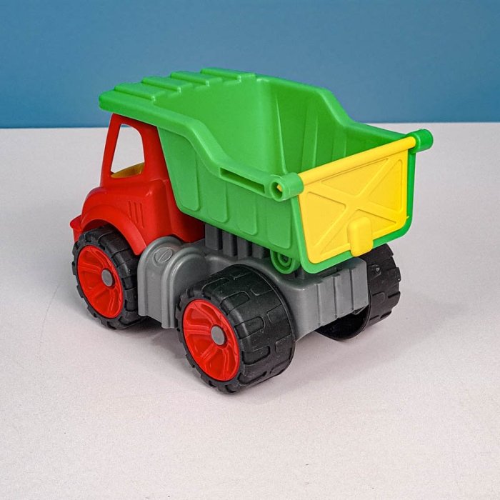 اسباب بازی کامیون خاکریز قرمز سبز سایز کوچک کد P/K14/B