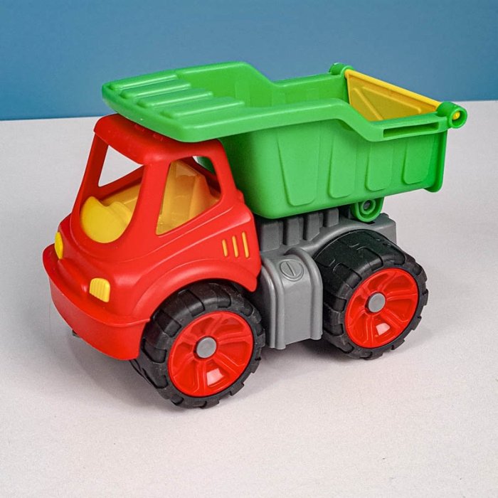 اسباب بازی کامیون خاکریز قرمز سبز سایز کوچک کد P/K14/B