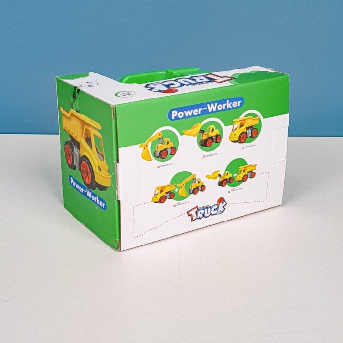 اسباب بازی کامیون خاکریز قرمز سبز سایز کوچک کد P/K14/B