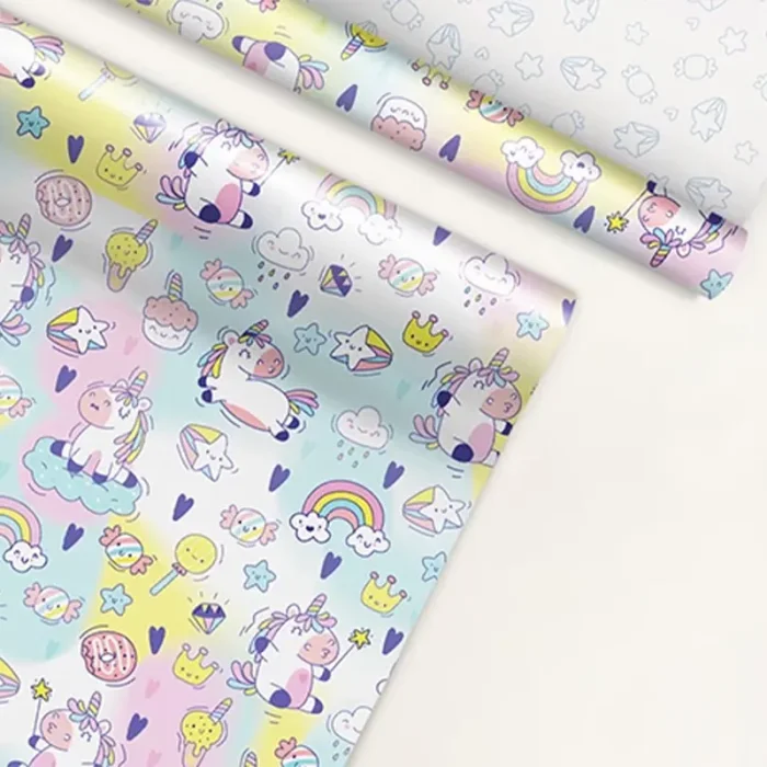 کاغذ کادو یک رو طرح  یونیکورن کد 2011401084