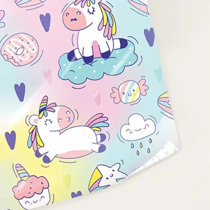 کاغذ کادو یک رو طرح  یونیکورن کد 2011401084