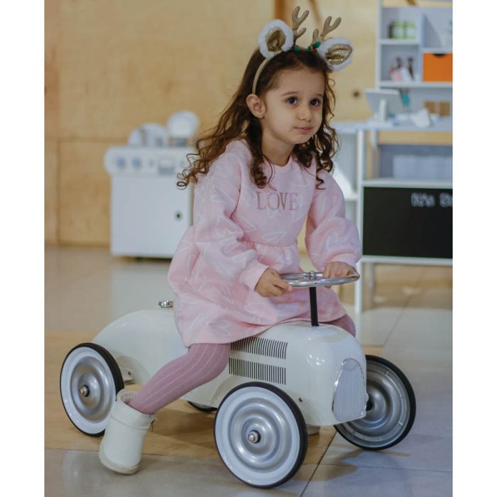 ماشین پایی فلزی کودک رنگ سفید کد P/ZY614585/SE