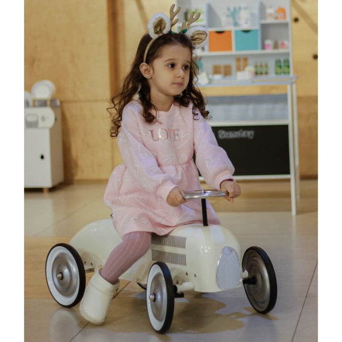 ماشین پایی فلزی کودک رنگ سفید کد P/ZY614585/SE