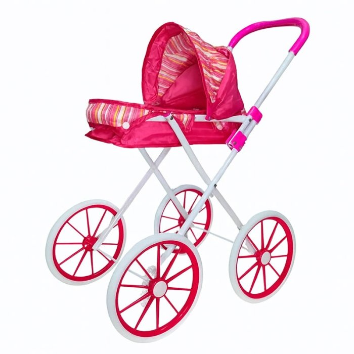 کالسکه عروسک سایبان دار سرخابی کد P/DH30/B