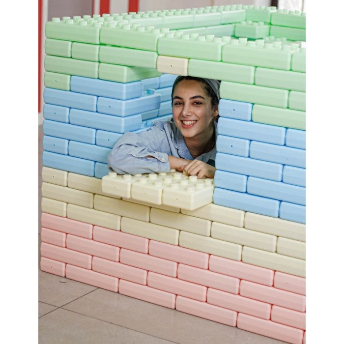 بلوک خانه سازی 60 عددی پاستلی کد 6999536