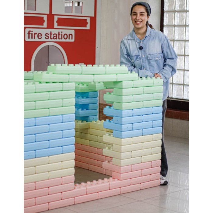 بلوک خانه سازی 60 عددی پاستلی کد 6999536