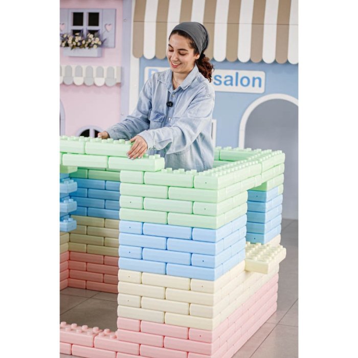 بلوک خانه سازی 60 عددی پاستلی کد 6999536