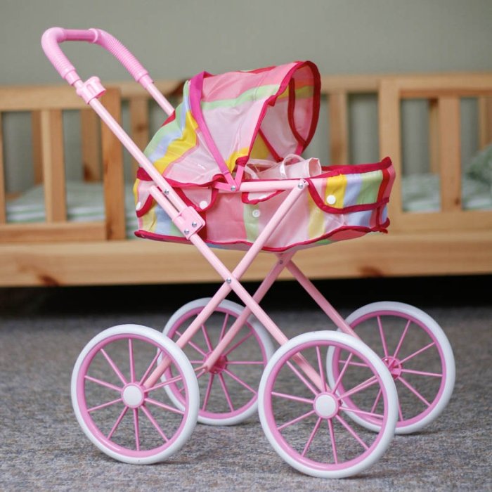 کالسکه عروسک سایبان دار رنگین کمانی کد P/DH30/A