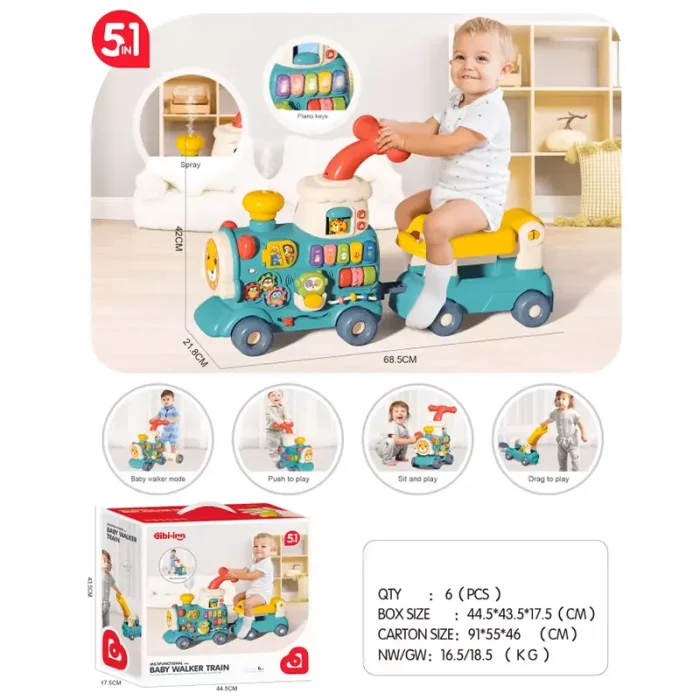 واکر چندکاره موزیکال طرح قطار کد ZY1851084