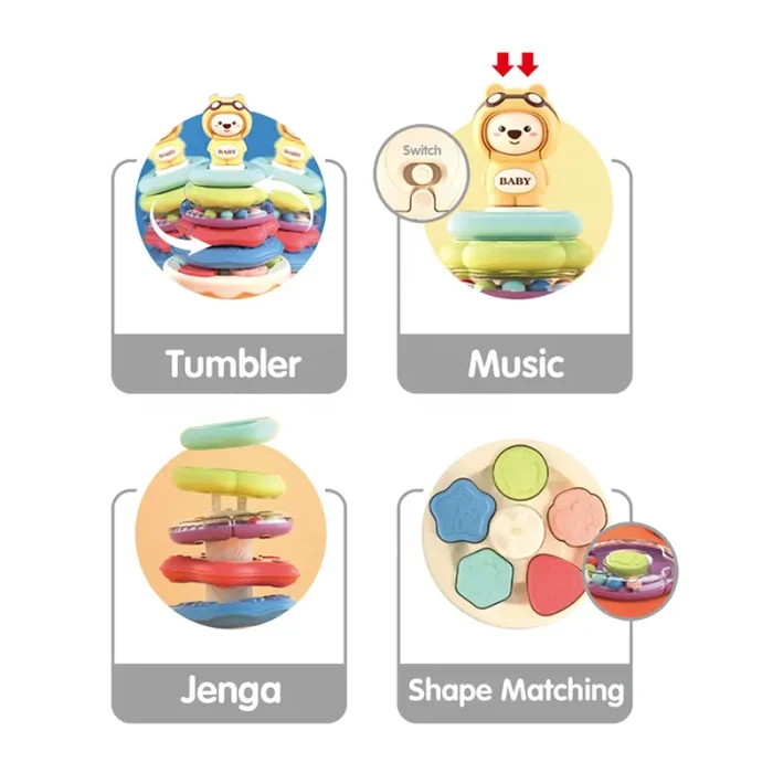 حلقه هوش تعادلی موزیکال طرح خرس کد 3603