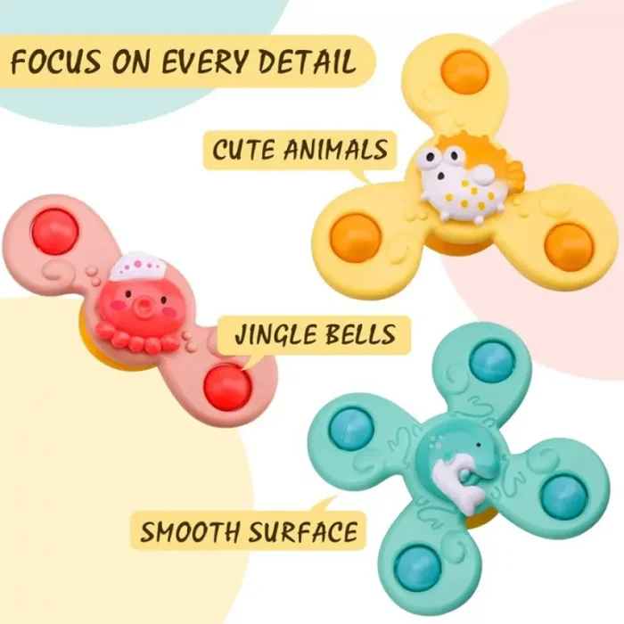 اسپینر چسبونکی 3 عددی مدل حیوانات دریایی کد 908887