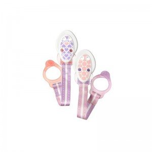 بند پستانك کودک سفید صورتی دو عددی Tommee Tippee مدل 433340